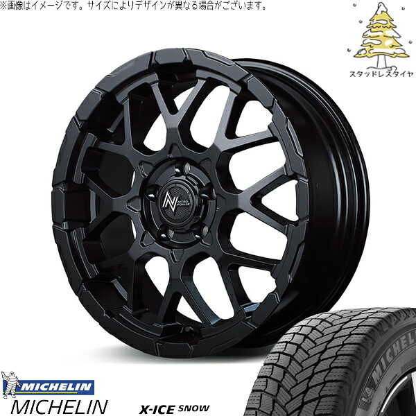 30アルファード 235/50R18 スタッドレスタイヤ ホイール 4本セット 新品 | ミシュラン (MICHELIN) エックスアイス スノー × エムアイディー (MID) ナイトロパワー M28 バレット セミグロスブラック 18インチ 7J +35 5穴114.3|タイヤショップ オールテレーン