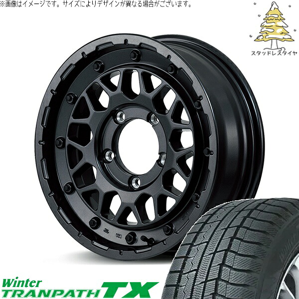 スズキ ジムニー JB64 JB23 JA22 JA12 215/70R16 スタッドレスタイヤ ホイール 4本セット 新品 | トーヨータイヤ (TOYO TIRE) ウィンタートランパス TX &times; エムアイディー (MID) ナイトロパワー M29 スティンガー バレルブラック 16インチ 5.5J +20 5穴139.7｜タイヤショップ オールテレーン