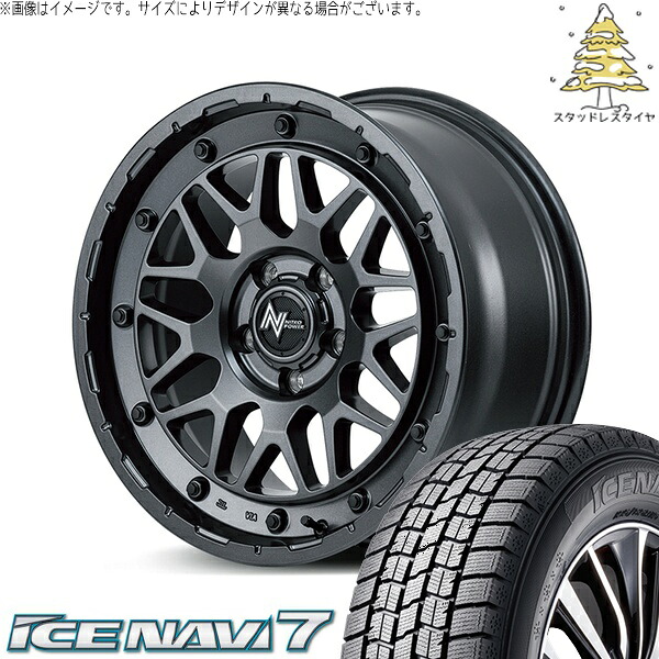 リーフ ルミオン 215/40R18 スタッドレスタイヤ ホイール 4本セット 新品 | グッドイヤー (GOODYEAR) アイスナビ7 &times; エムアイディー (MID) ナイトロパワー M29 スティンガー バレルブラック 18インチ 7J +40 5穴114.3｜タイヤショップ オールテレーン