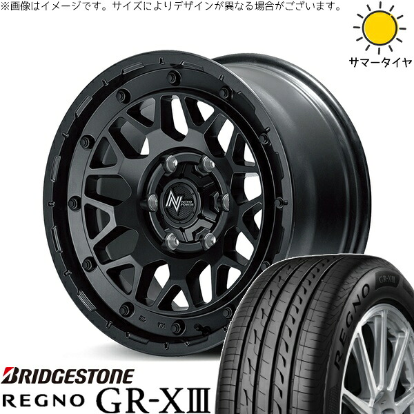 ハイエース専用 215/65R16 サマータイヤ ホイール 4本セット 新品 | ブリヂストン (BRIDGESTONE) レグノ GR-X3 RV × エムアイディー (MID) ナイトロパワー M29 スティンガー バレルブラック 16インチ 6.5J +38 6穴139.7|タイヤショップ オールテレーン