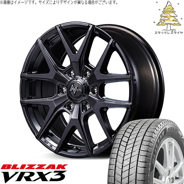 ハイエース専用 215/60R17 スタッドレスタイヤ ホイール 4本セット 新品 | ブリヂストン (BRIDGESTONE) ブリザック VRX3 (BLIZZAK VRX3) × エムアイディー (MID) ナイトロパワー M62 トマホーク バレルブラック 17インチ 6.5J +38 6穴139.7|タイヤショップ オールテレーン