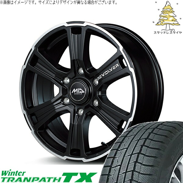 ハイエース専用 215/70R16 スタッドレスタイヤ ホイール 4本セット 新品 | トーヨータイヤ (TOYO) ウィンタートランパス TX (WinterTRANPATH TX) × エムアイディー (MID) MIDホイール ガルシア SSリボルバー 16インチ 6.5J +38 6穴139.7|タイヤショップ オールテレーン