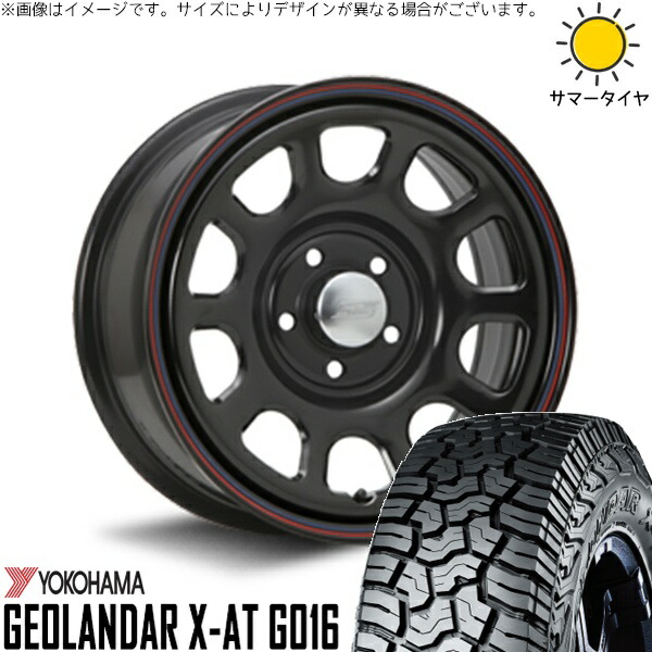 RAV4 アルファード ヴェルファイア 235/70R16 サマータイヤ ホイール 4本セット 新品 | ヨコハマタイヤ (YOKOHAMA) ジオランダー X-A/T G016 (GEOLANDAR X-A/T G016) × エムエルジェイ (MLJ) デイトナ SS ブラック 16インチ 7J +35 5穴114.3