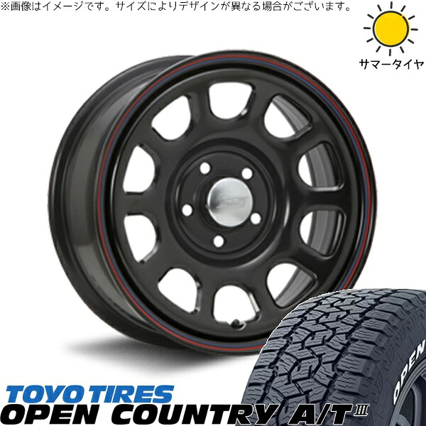 カローラクロス 215/70R16 サマータイヤ ホイール 4本セット 新品 | トーヨータイヤ (TOYO TIRE) オープンカントリー A/T3 × エムエルジェイ (MLJ) デイトナ SS ブラック 16インチ 7J +35 5穴114.3