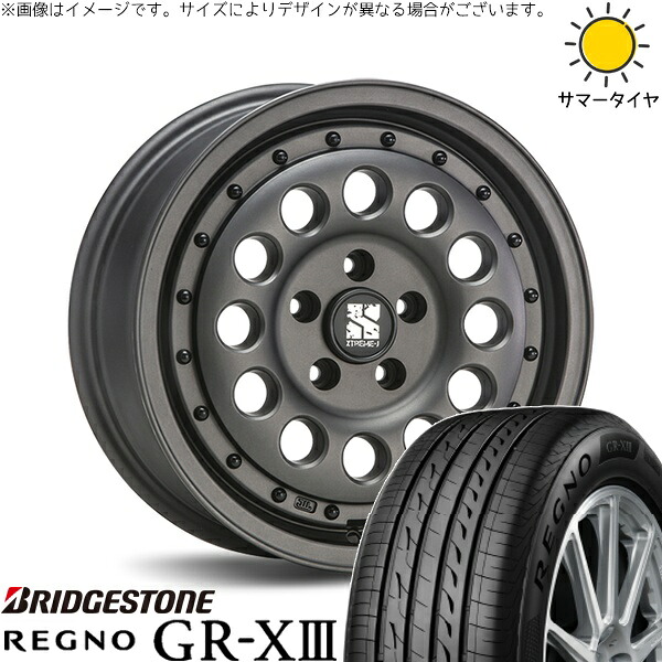 XV フォレスター 215/65R16 サマータイヤ ホイール 4本セット 新品 | ブリヂストン (BRIDGESTONE) レグノ GR-X3 RV × エムエルジェイ (MLJ) エクストリームJ ラギッド ガンブラック 16インチ 6.5J +38 5穴100