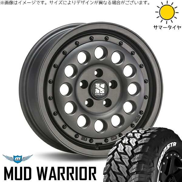 XV フォレスター 215/70R16 サマータイヤ ホイール 4本セット 新品 | モンスタタイヤ (MONSTA TYRE) マッドウォーリア &times; エムエルジェイ (MLJ) エクストリームJ ラギッド ガンブラック 16インチ 6.5J +38 5穴100｜タイヤショップ オールテレーン 94,683円