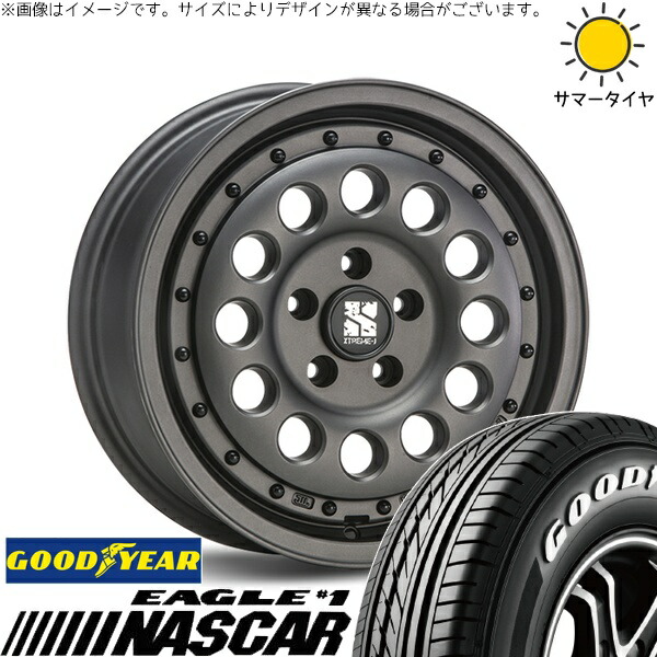 XV フォレスター 215/65R16 サマータイヤ ホイール 4本セット 新品 | グッドイヤー (GOODYEAR) イーグル ナスカー × エムエルジェイ (MLJ) エクストリームJ ラギッド ガンブラック 16インチ 6.5J +38 5穴100