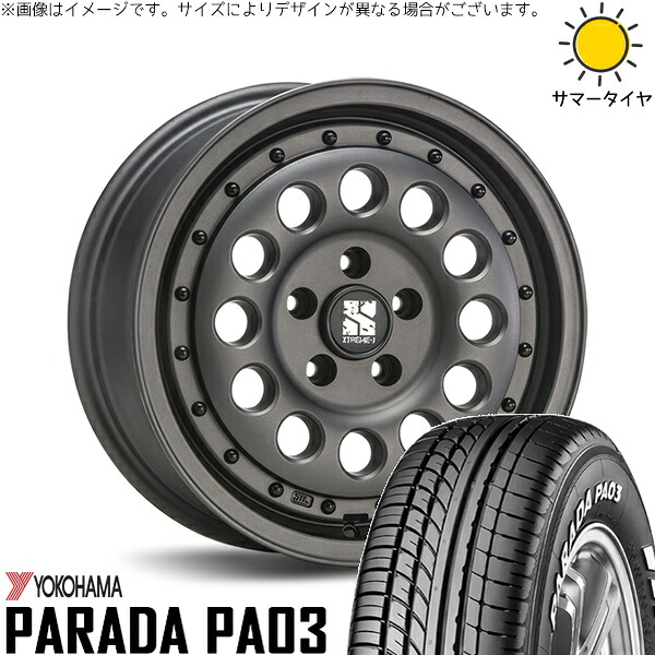 XV フォレスター 215/65R16 サマータイヤ ホイール 4本セット 新品 | ヨコハマタイヤ (YOKOHAMA) パラダ PA03 &times; エムエルジェイ (MLJ) エクストリームJ ラギッド ガンブラック 16インチ 6.5J +38 5穴100｜タイヤショップ オールテレーン