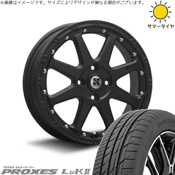 エブリィワゴン 165/60R14 サマータイヤ ホイール 4本セット 新品 | トーヨータイヤ (TOYO TIRE) プロクセス LuK2 &times; エムエルジェイ (MLJ) エクストリームJ フラットブラック 14インチ 4.5J +43 4穴100｜タイヤショップ オールテレーン