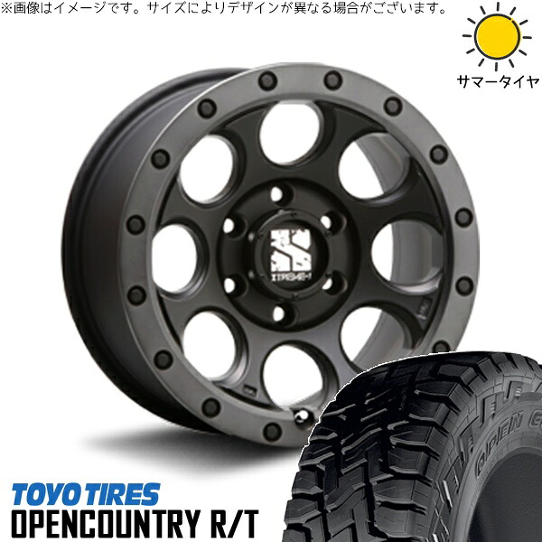プラド GUN125 265/60R18 サマータイヤ ホイール 4本セット 新品 | トーヨータイヤ (TOYO TIRE) オープンカントリー R/T × エムエルジェイ (MLJ) エクストリームJ XJ03 フラットブラックスモーク 18インチ 8J +20 6穴139.7|タイヤショップ オールテレーン