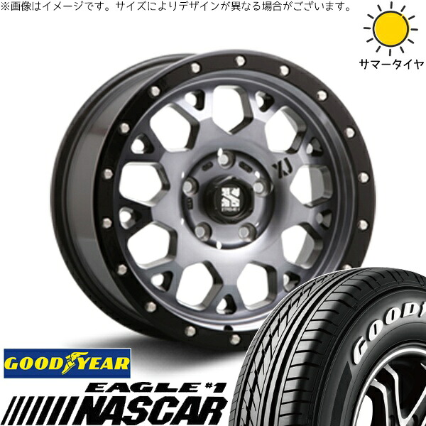 30アルファード 215/65R16 サマータイヤ ホイール 4本セット 新品 | グッドイヤー (GOODYEAR) イーグル ナスカー × エムエルジェイ (MLJ) エクストリームJ XJ04 グロスブラックミルド/スモーク 16インチ 7J +35 5穴114.3