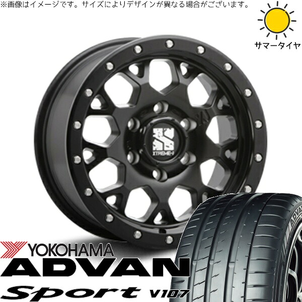 トライトン 265/50R20 サマータイヤ ホイール 4本セット 新品 | ヨコハマタイヤ (YOKOHAMA) アドバンスポーツ V107 &times; エムエルジェイ (MLJ) エクストリームJ XJ04 サテンブラック 20インチ 8.5J +18 6穴139.7｜タイヤショップ オールテレーン
