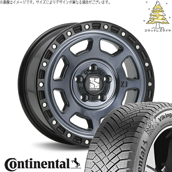 カローラクロス 215/65R16 スタッドレスタイヤ ホイール 4本セット 新品 | コンチネンタル (CONTINENTAL) バイキングコンタクト エイト (VikingContact8) × エムエルジェイ (MLJ) エクストリームJ XJ07 16インチ 7.0J +35 5穴114.3