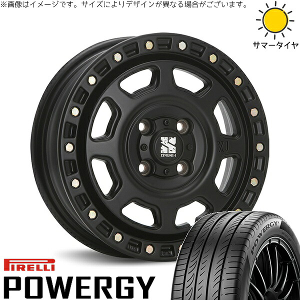 タフト リフトアップ 175/65R15 サマータイヤ ホイール 4本セット 新品 | ピレリ (PIRELLI) パワジー × エムエルジェイ (MLJ) エクストリームJ XJ07 サテンブラック 15インチ 4.5J +43 4穴100
