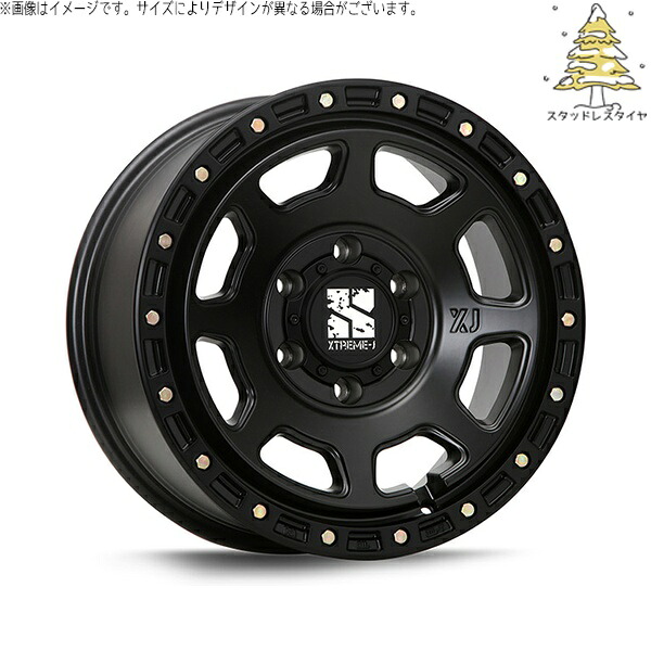 ハイエース専用 215/65R16 スタッドレスタイヤ ホイール 4本セット 新品 | おすすめ輸入タイヤ × エムエルジェイ (MLJ) エクストリームJ XJ07 サテンブラック 16インチ 6.5J +38 6穴139.7