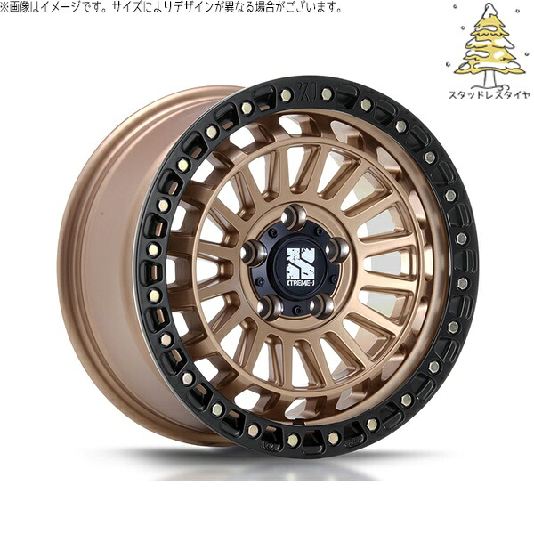 カローラクロス 215/65R16 スタッドレスタイヤ ホイール 4本セット 新品 | おすすめ輸入タイヤ × エムエルジェイ (MLJ) エクストリームJ XJ08 マットブロンズ/ブラックリム 16インチ 7.0J +35 5穴114.3