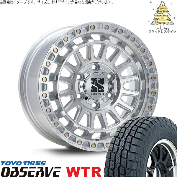 トライトン 265/70R17 スタッドレスタイヤ ホイール 4本セット 新品 | トーヨータイヤ (TOYO) オブザーブ W/T-R (OBSERVE WTR) &times; エムエルジェイ (MLJ) エクストリームJ XJ08 グロスマシンド 17インチ 8J +20 6穴139.7｜タイヤショップ オールテレーン