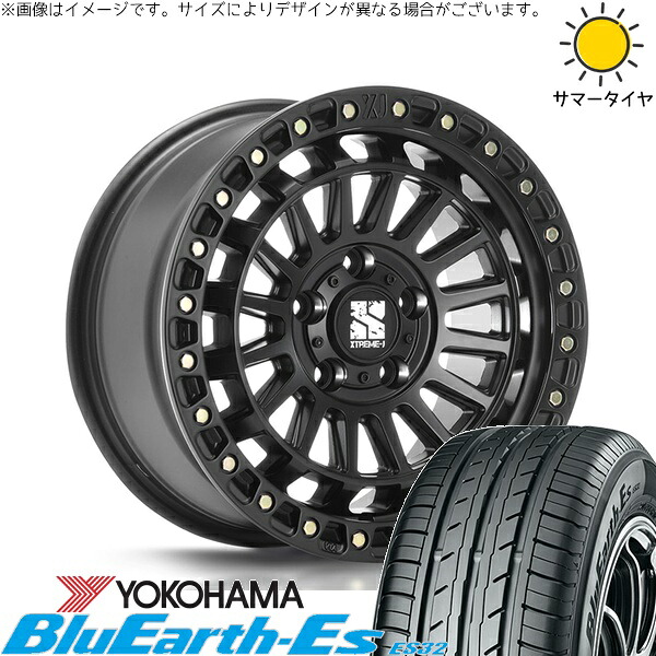 ヴェルファイア 235/50R18 サマータイヤ ホイール 4本セット 新品 | ヨコハマタイヤ (YOKOHAMA) ブルーアース ES32 × エムエルジェイ (MLJ) XTREME-J XJ08 サテンブラック 18インチ 8J +40 5穴114.3