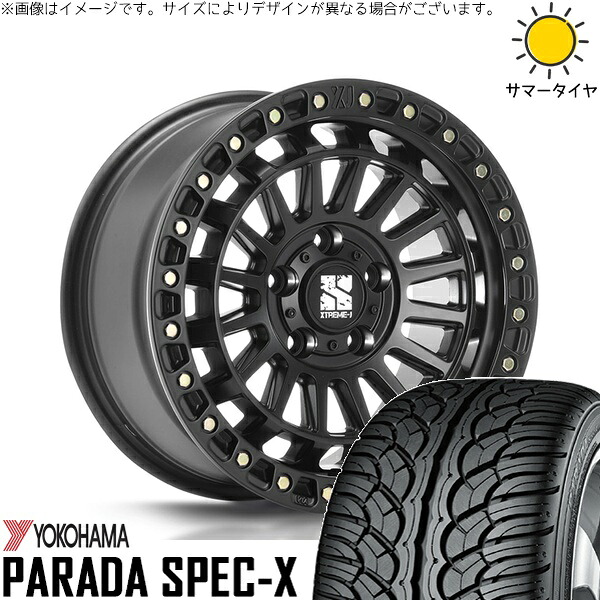 レクサスNX ハリアー 235/55R18 サマータイヤ ホイール 4本セット 新品 | ヨコハマタイヤ (YOKOHAMA) パラダ Spec-X PA02 × エムエルジェイ (MLJ) XTREME-J XJ08 サテンブラック 18インチ 8J +40 5穴114.3