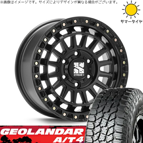 ランクル300 285/65R18 サマータイヤ ホイール 4本セット 新品 | ヨコハマタイヤ (YOKOHAMA) ジオランダー A/T4 G018 &times; エムエルジェイ (MLJ) XTREME-J XJ08 サテンブラック 18インチ 8J +50 6穴139.7｜タイヤショップ オールテレーン