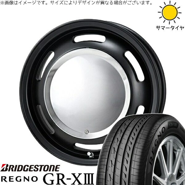 ノートオーラ 195/65R15 サマータイヤ ホイール 4本セット 新品 | ブリヂストン (BRIDGESTONE) レグノ GR-X3 × パンドラ (PANDORA) ラグテック ネオムーン2 マットブラック 15インチ 6J +44 4穴100