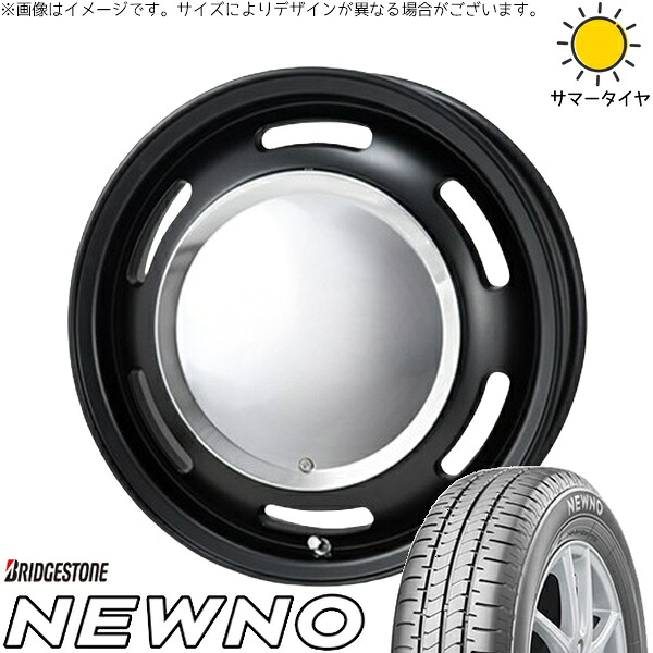 ノートオーラ 195/65R15 サマータイヤ ホイール 4本セット 新品 | ブリヂストン (BRIDGESTONE) ニューノ × パンドラ (PANDORA) ラグテック ネオムーン2 マットブラック 15インチ 6J +44 4穴100|タイヤショップ オールテレーン