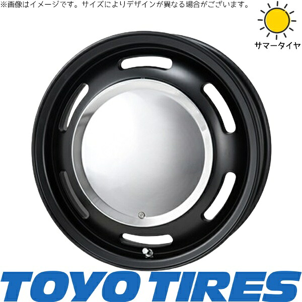 ハイエース専用 195/80R15 サマータイヤ ホイール 4本セット 新品 | トーヨータイヤ (TOYO TIRE) V03E × パンドラ (PANDORA) ラグテック ネオムーン2 マットブラック 15インチ 6J +33 6穴139.7|タイヤショップ オールテレーン