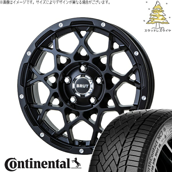GN アウトランダー 235/60R18 スタッドレスタイヤ ホイール 4本セット 新品 | コンチネンタル (Continental) ノースコンタクト NC7 × トライスター (TRISTAR) ブルート BR-55 ミルドサティンブラック 18インチ 8J +40 5穴114.3|タイヤショップ オールテレーン