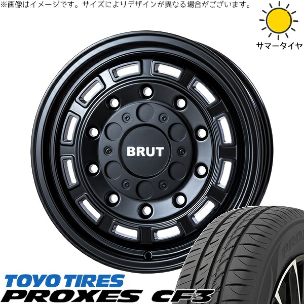 トヨタ シエンタ 170系 185/55R16 サマータイヤ ホイール 4本セット 新品 | トーヨータイヤ (TOYO TIRE) プロクセス CF3 &times; トライスター (TRISTAR) ブルート BR-70 ミリタリーブラック 16インチ 6.5J +30 5穴100｜タイヤショップ オールテレーン