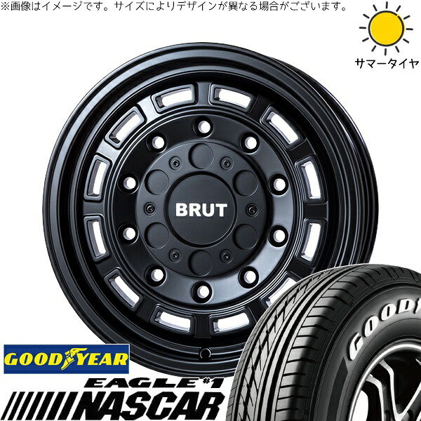 XV フォレスター 215/65R16 サマータイヤ ホイール 4本セット 新品 | グッドイヤー (GOODYEAR) イーグル ナスカー × トライスター (TRISTAR) ブルート BR-70 ミリタリーブラック 16インチ 6.5J +30 5穴100|タイヤショップ オールテレーン