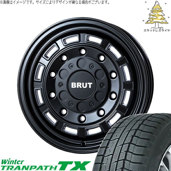 30 50プリウス 205/55R16 スタッドレスタイヤ ホイール 4本セット 新品 | トーヨータイヤ (TOYO TIRE) ウィンタートランパス TX × トライスター (TRISTAR) ブルート BR-70 ミリタリーブラック 16インチ 6.5J +30 5穴100|タイヤショップ オールテレーン