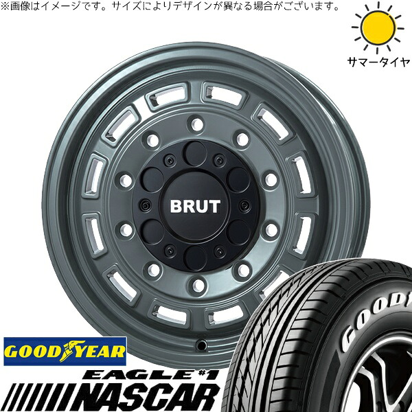 ハイエース専用 215/65R16 サマータイヤ ホイール 4本セット 新品 | グッドイヤー (GOODYEAR) イーグル ナスカー × トライスター (TRISTAR) ブルート BR-70 アーバンカーキ 16インチ 6.5J +38 6穴139.7 107,305円