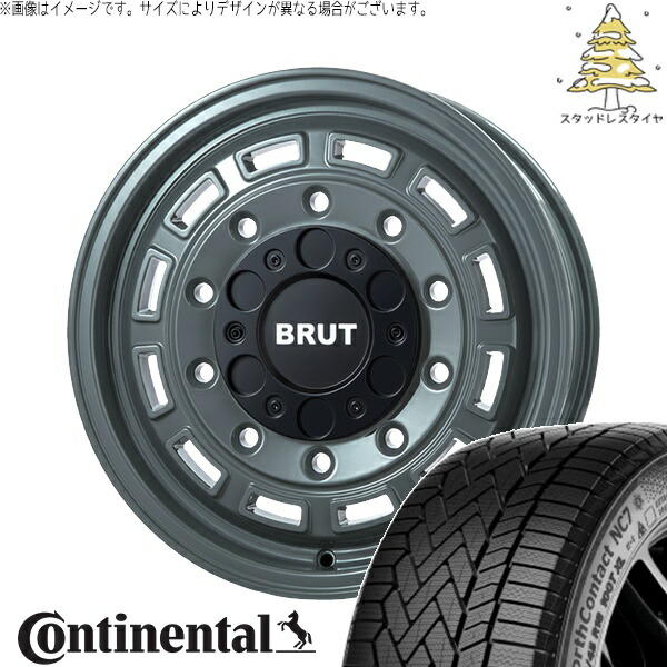 ハイエース専用 215/65R16 スタッドレスタイヤ ホイール 4本セット 新品 | コンチネンタル (Continental) ノースコンタクト NC7 &times; トライスター (TRISTAR) ブルート BR-70 アーバンカーキ 16インチ 6.5J +38 6穴139.7｜タイヤショップ オールテレーン