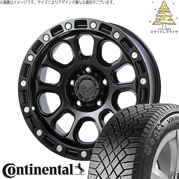 GN アウトランダー 235/60R18 スタッドレスタイヤ ホイール 4本セット 新品 | コンチネンタル (Continental) バイキングコンタクト7 &times; トライスター (TRISTAR) MKW M205 ブラックキャット 18インチ 8J +40 5穴114.3｜タイヤショップ オールテレーン