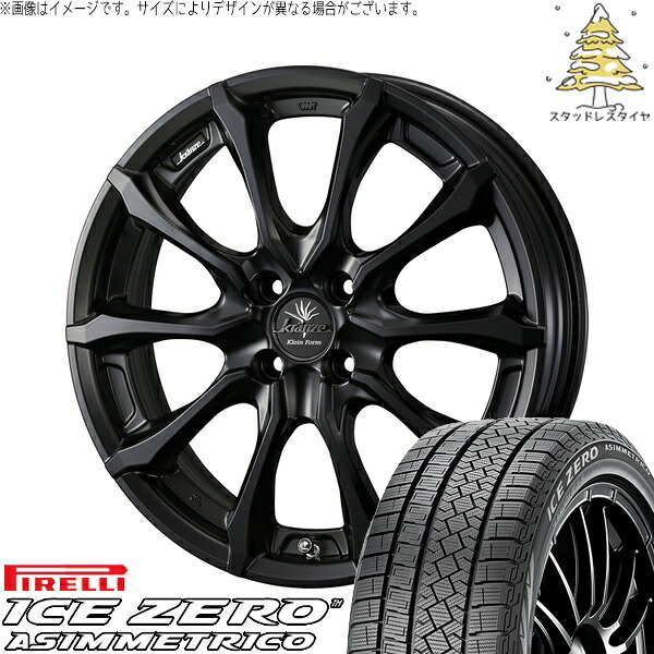 ライズ ロッキー ガソリン車 195/60R17 サマータイヤ ホイール 4本セット 新品 | ピレリ (PIRELLI) アイスゼロアシンメトリコ &times; ウェッズ (WEDS) クレンツェ ヴェルサム 030EVO マットブラック 17インチ 6J +40 4穴100｜タイヤショップ オールテレーン