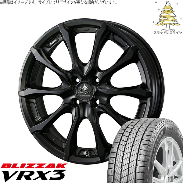 フィールダー 195/50R16 サマータイヤ ホイール 4本セット 新品 | ブリヂストン (BRIDGESTONE) ブリザック VRX3 × ウェッズ (WEDS) クレンツェ ヴェルサム 030EVO マットブラック 16インチ 6J +40 4穴100|タイヤショップ オールテレーン