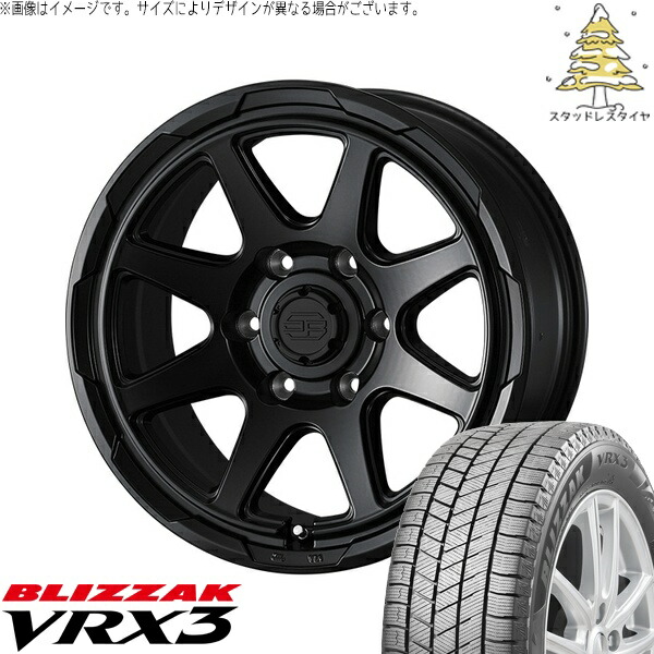 ランクル250 265/65R18 スタッドレスタイヤ ホイール 4本セット 新品 | ブリヂストン (BRIDGESTONE) ブリザック VRX3 (BLIZZAK VRX3) &times; ウェッズ (WEDS) スタットベルク セミマットブラック 18インチ 7.5J +55 6穴139.7｜タイヤショップ オールテレーン