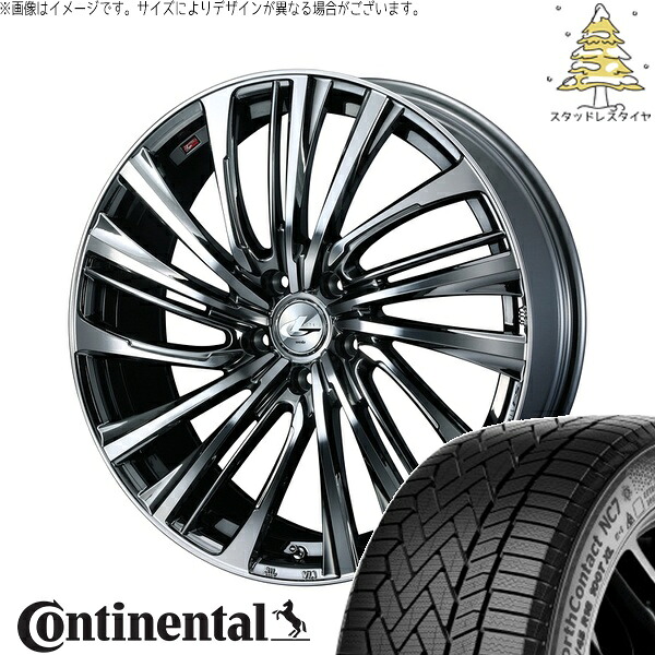 アウトバック 225/65R17 サマータイヤ ホイール 4本セット 新品 | コンチネンタル (Continental) ノースコンタクト NC7 × ウェッズ (WEDS) レオニス FS ブラックメタルコート/ミラーカット 17インチ 7J +47 5穴100
