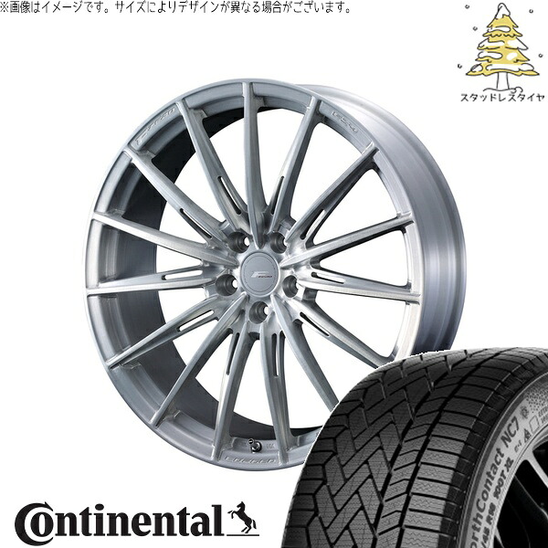 T33エクストレイル 235/60R18 サマータイヤ ホイール 4本セット 新品 | コンチネンタル (Continental) ノースコンタクト NC7 × ウェッズ (WEDS) エフゼロ FZ-4 ブラッシュド 18インチ 7.5J +38 5穴114.3