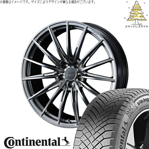 マツダ6 エルグランド 225/45R19 サマータイヤ ホイール 4本セット 新品 | コンチネンタル (Continental) バイキングコンタクト8 × ウェッズ (WEDS) エフゼロ FZ-4 ダイヤモンドブラック 19インチ 8J +45 5穴114.3|タイヤショップ オールテレーン
