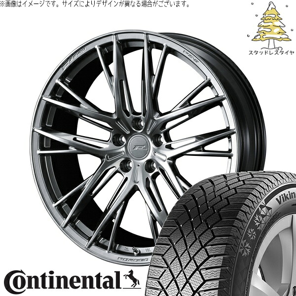 GN アウトランダー 235/60R18 サマータイヤ ホイール 4本セット 新品 | コンチネンタル (Continental) バイキングコンタクト7 × ウェッズ (WEDS) エフゼロ FZ-5 ダイヤモンドブラック 18インチ 8J +43 5穴114.3