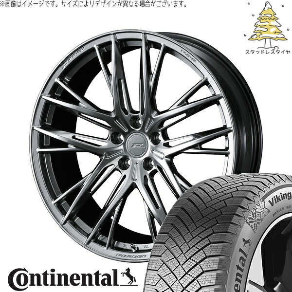 GN アウトランダー 235/60R18 サマータイヤ ホイール 4本セット 新品 | コンチネンタル (Continental) バイキングコンタクト8 × ウェッズ (WEDS) エフゼロ FZ-5 ダイヤモンドブラック 18インチ 8J +43 5穴114.3