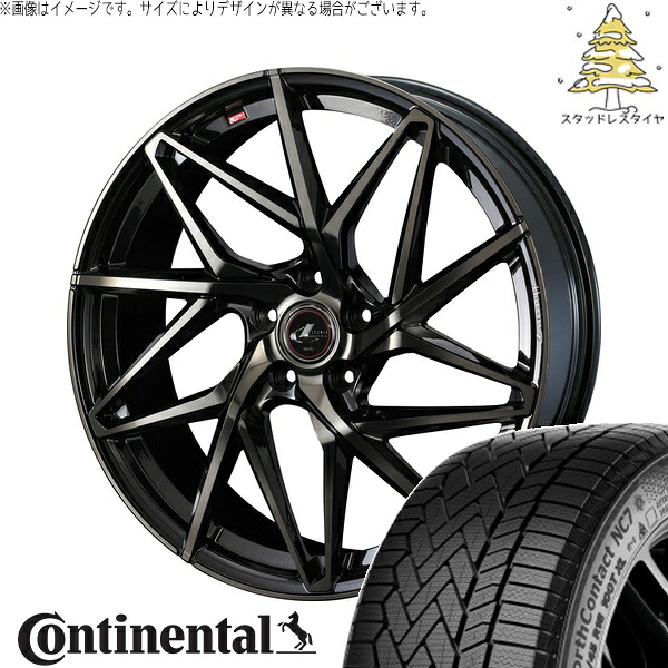ホンダ CR-V 225/65R17 サマータイヤ ホイール 4本セット 新品 | コンチネンタル (Continental) ノースコンタクト NC7 × ウェッズ (WEDS) レオニス IT パールブラックミラーカット/チタントップ 17インチ 6.5J +52 5穴114.3|タイヤショップ オールテレーン