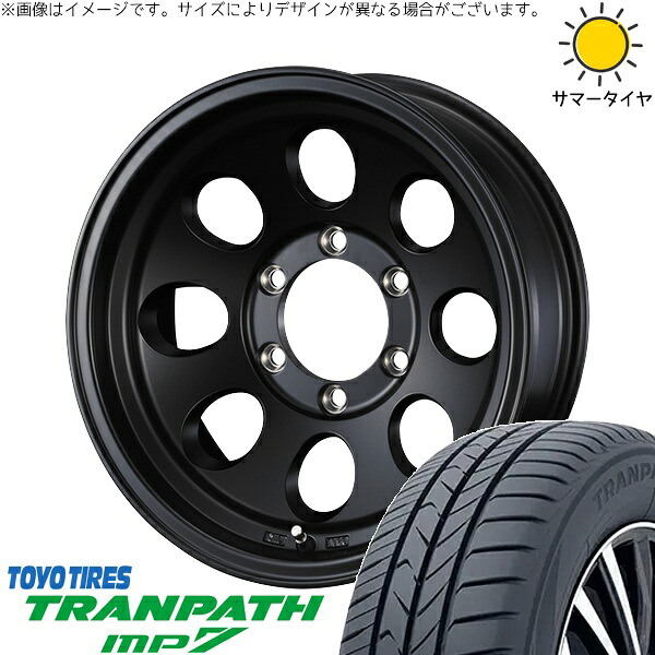 ジムニーシエラ 215/70R16 サマータイヤ ホイール 4本セット 新品 | トーヨータイヤ (TOYO TIRE) トランパス MP7 × ウェッズ (WEDS) ジムライン タイプ2 マットブラック 16インチ 6J -5 5穴139.7