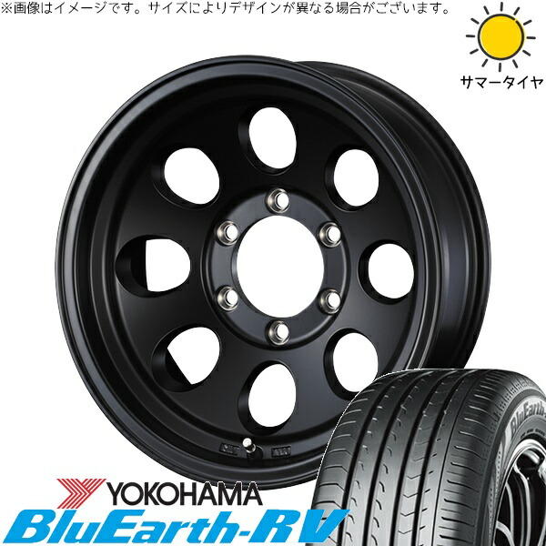 30アルファード 215/65R16 サマータイヤ ホイール 4本セット 新品 | ヨコハマタイヤ (YOKOHAMA) ブルーアース RV03 &times; ウェッズ (WEDS) ジムライン タイプ2 マットブラック 16インチ 7J +38 5穴114.3｜タイヤショップ オールテレーン