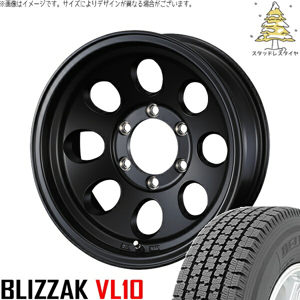 ジムニーシエラ 195/80R15 サマータイヤ ホイール 4本セット 新品 | ブリヂストン (BRIDGESTONE) ブリザック VL10 × ウェッズ (WEDS) ジムライン タイプ2 MBK 15インチ 6J ±0 5穴139.7