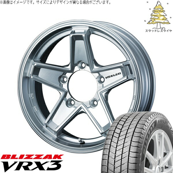 シエラ JB43 215/70R15 スタッドレスタイヤ ホイール 4本セット 新品 | ブリヂストン (BRIDGESTONE) ブリザック VRX3 (BLIZZAK VRX3) × ウェッズ (WEDS) キーラータクティクス ハイパーシルバー 15インチ 6J ±0 5穴139.7