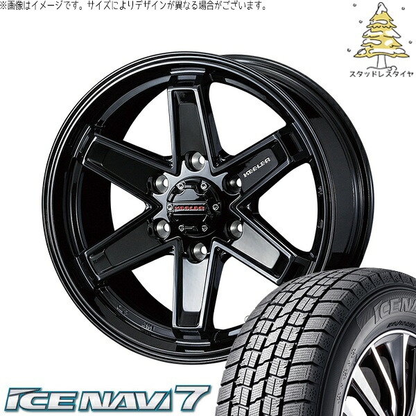 ハイエース専用 215/65R16 スタッドレスタイヤ ホイール 4本セット 新品 | グッドイヤー (GOODYEAR) アイスナビ セブン (ICENAVI7) × ウェッズ (WEDS) キーラータクティクス グロスブラック 16インチ 6.5J +38 6穴139.7