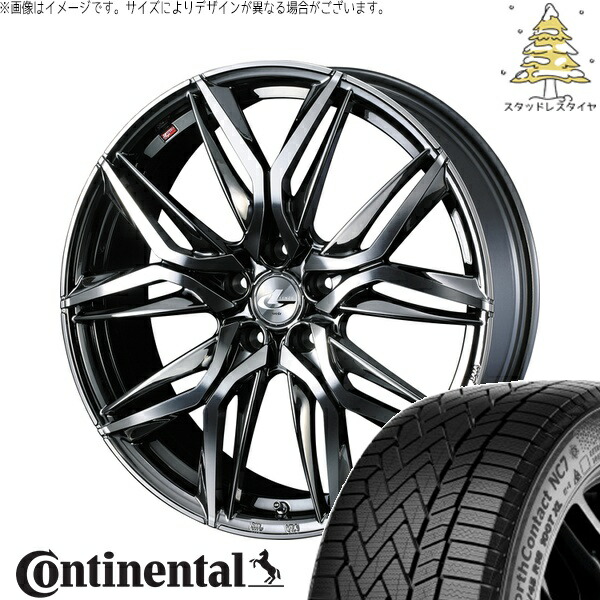 アウトバック 225/65R17 サマータイヤ ホイール 4本セット 新品 | コンチネンタル (Continental) ノースコンタクト NC7 × ウェッズ (WEDS) レオニス LM ブラックメタルコート/ミラーカット 17インチ 7J +47 5穴100