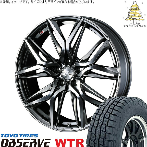 RAV4 アルファード ヴェルファイア 245/65R17 サマータイヤ ホイール 4本セット 新品 | トーヨータイヤ (TOYO TIRE) オブザーブ W/T-R × ウェッズ (WEDS) レオニス LM ブラックメタルコート/ミラーカット 17インチ 7J +42 5穴114.3|タイヤショップ オールテレーン